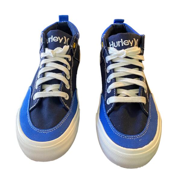 Hurley Roddy Skateboard 2 Tone Blue Mid Top Sneakers Size 5 - Picture 4 of 8